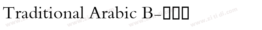 Traditional Arabic B字体转换
